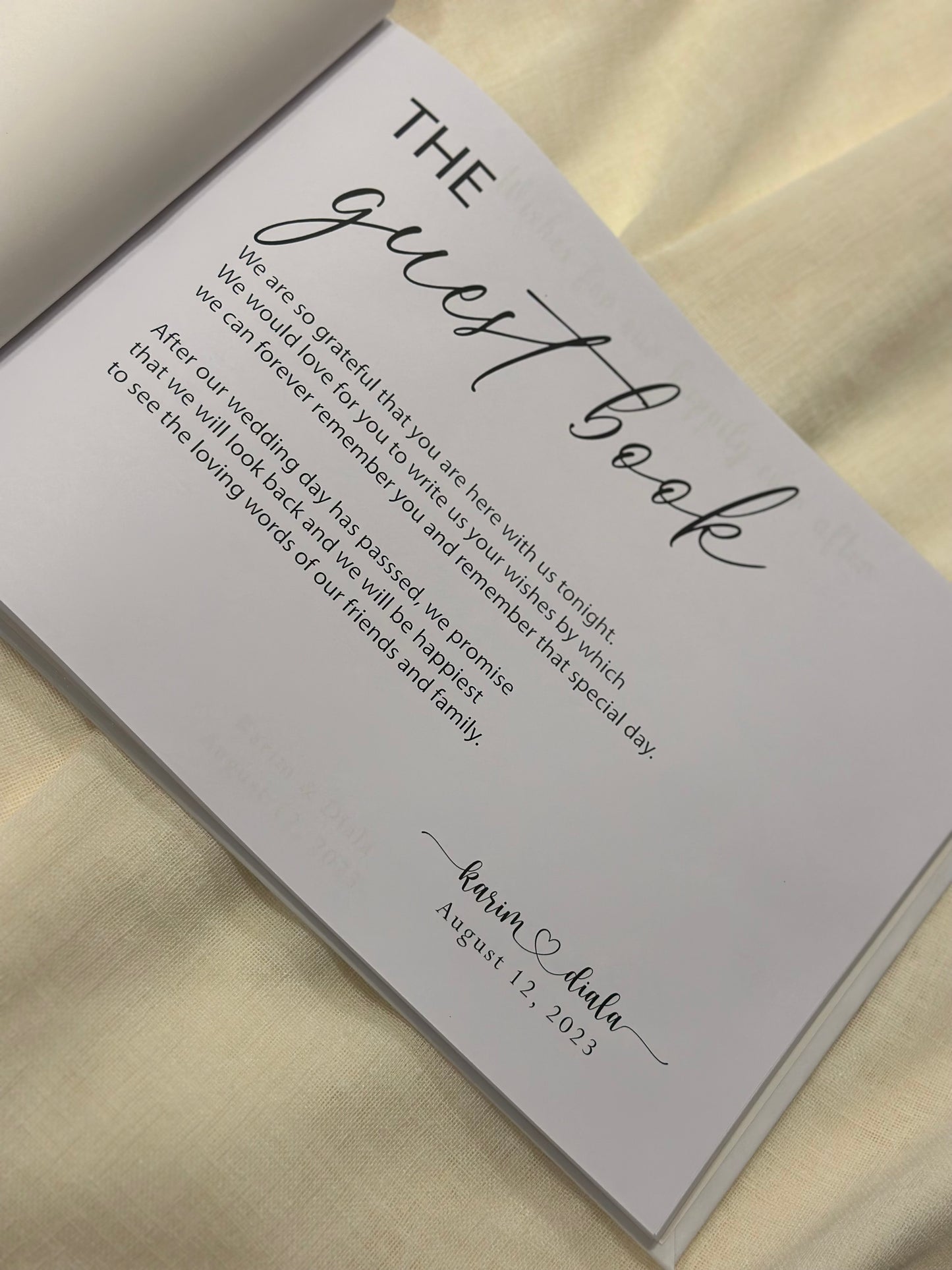 Guest Book Hard Cover