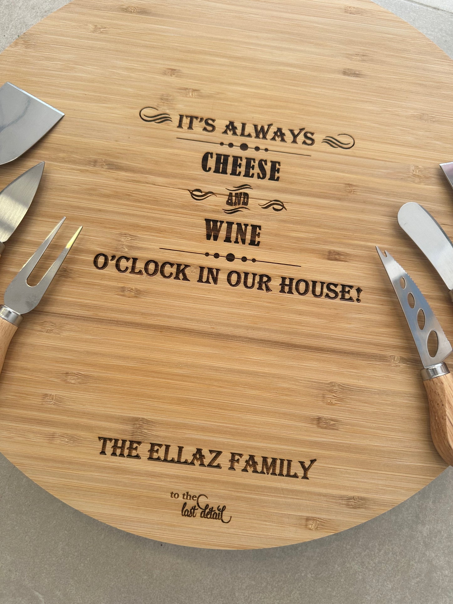 Customized Cheese Board