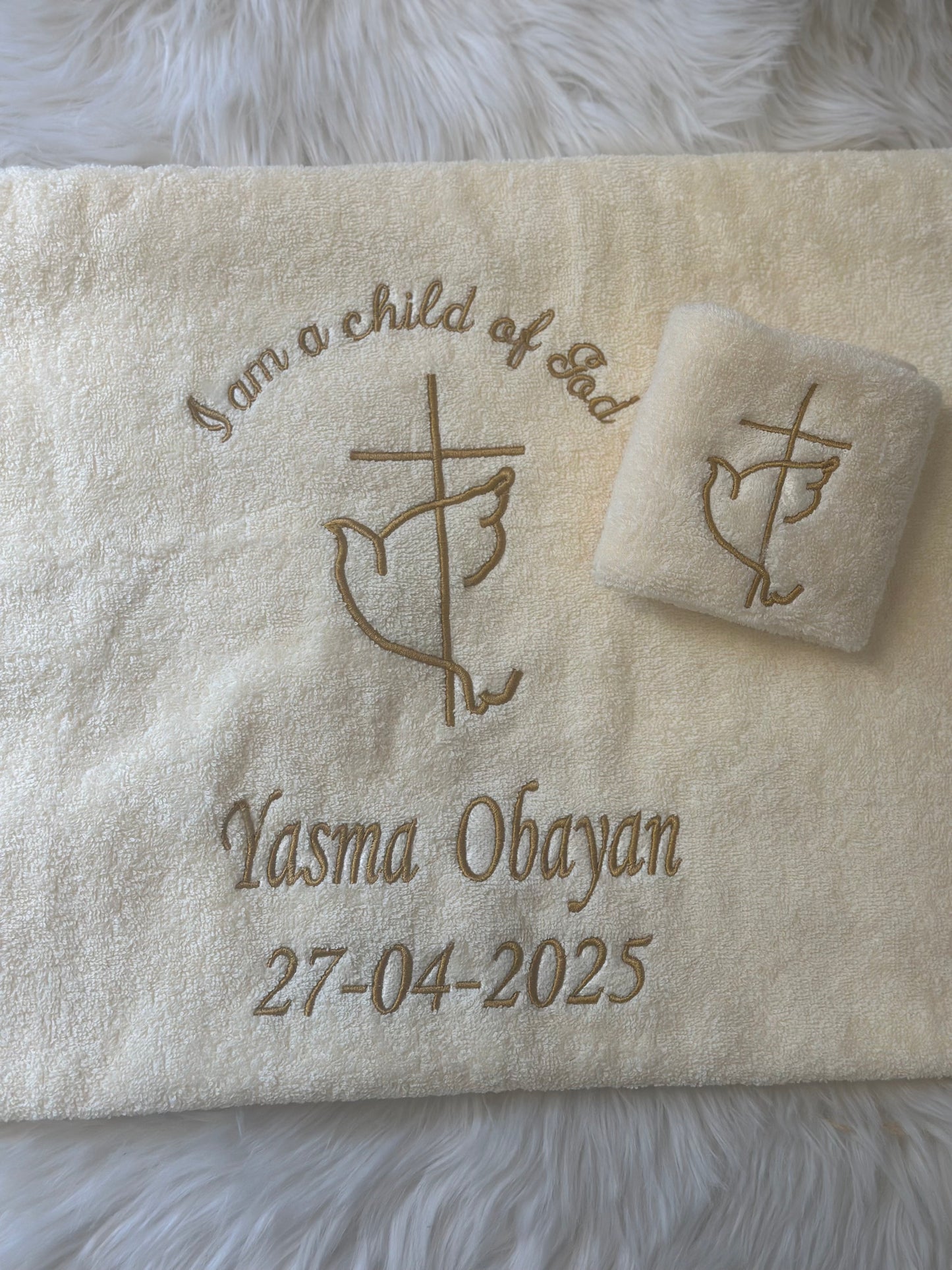 Baptism Towels set (Design 7)