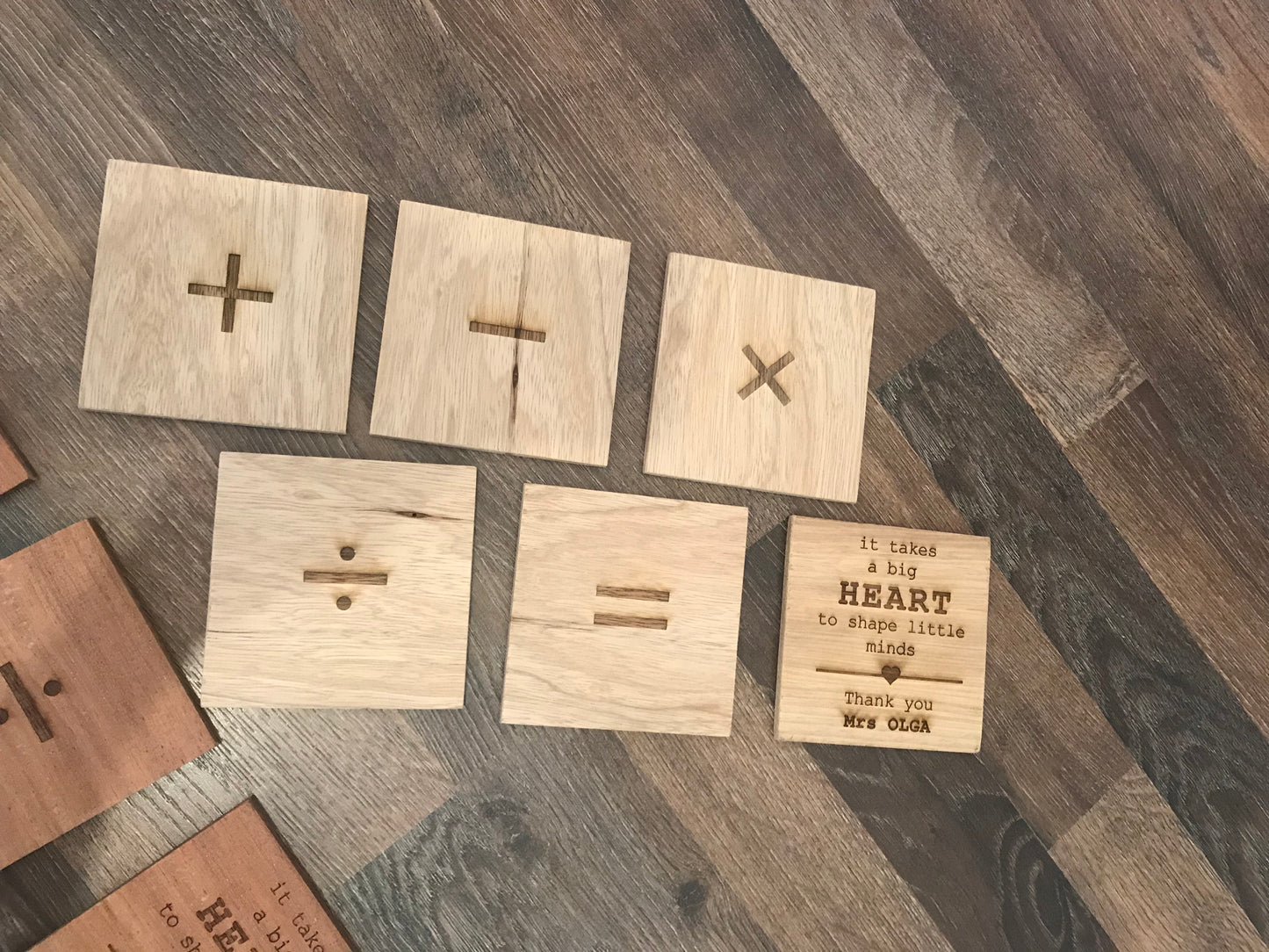 Wooden Teacher coaster