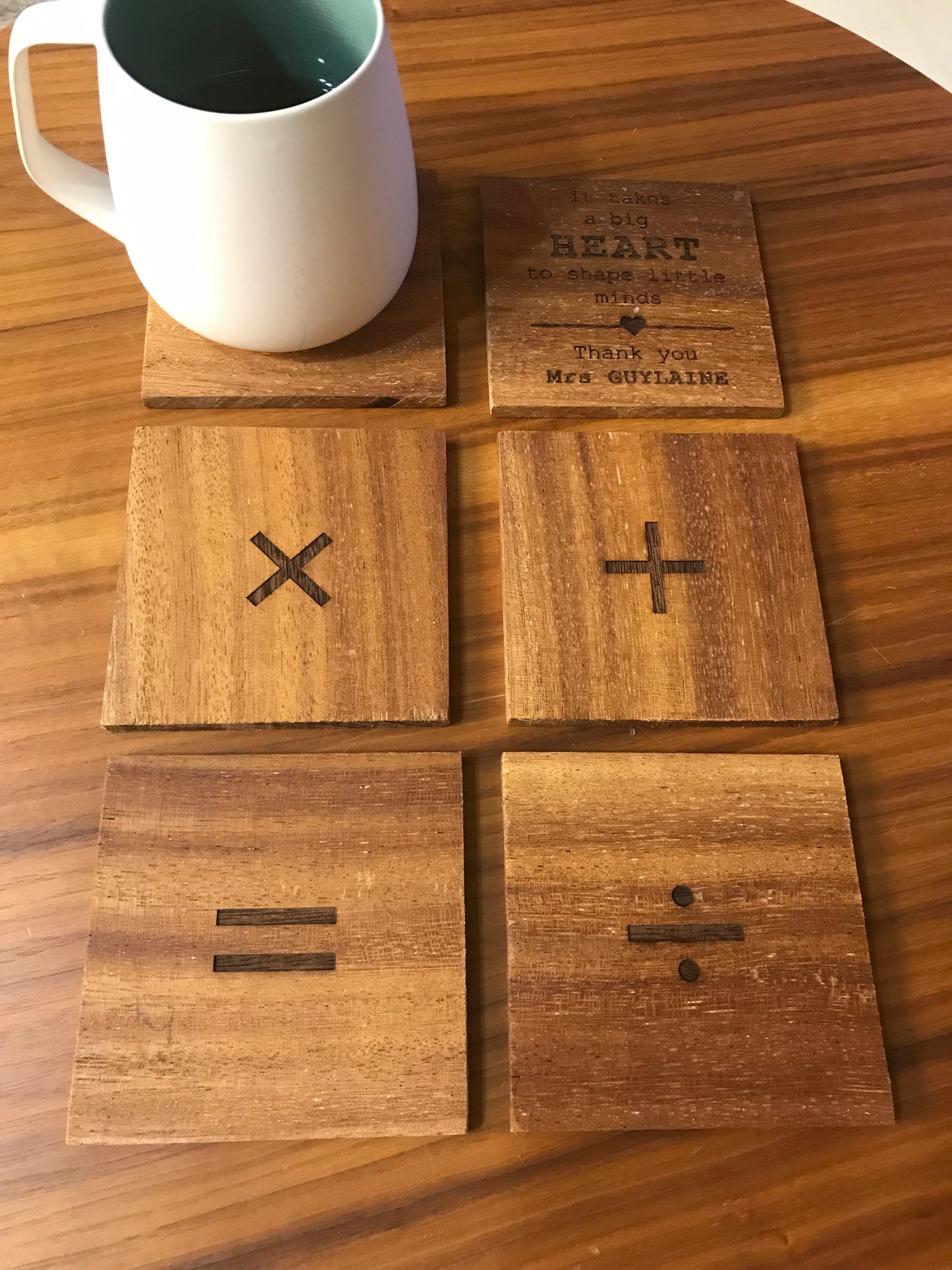 Wooden Teacher coaster