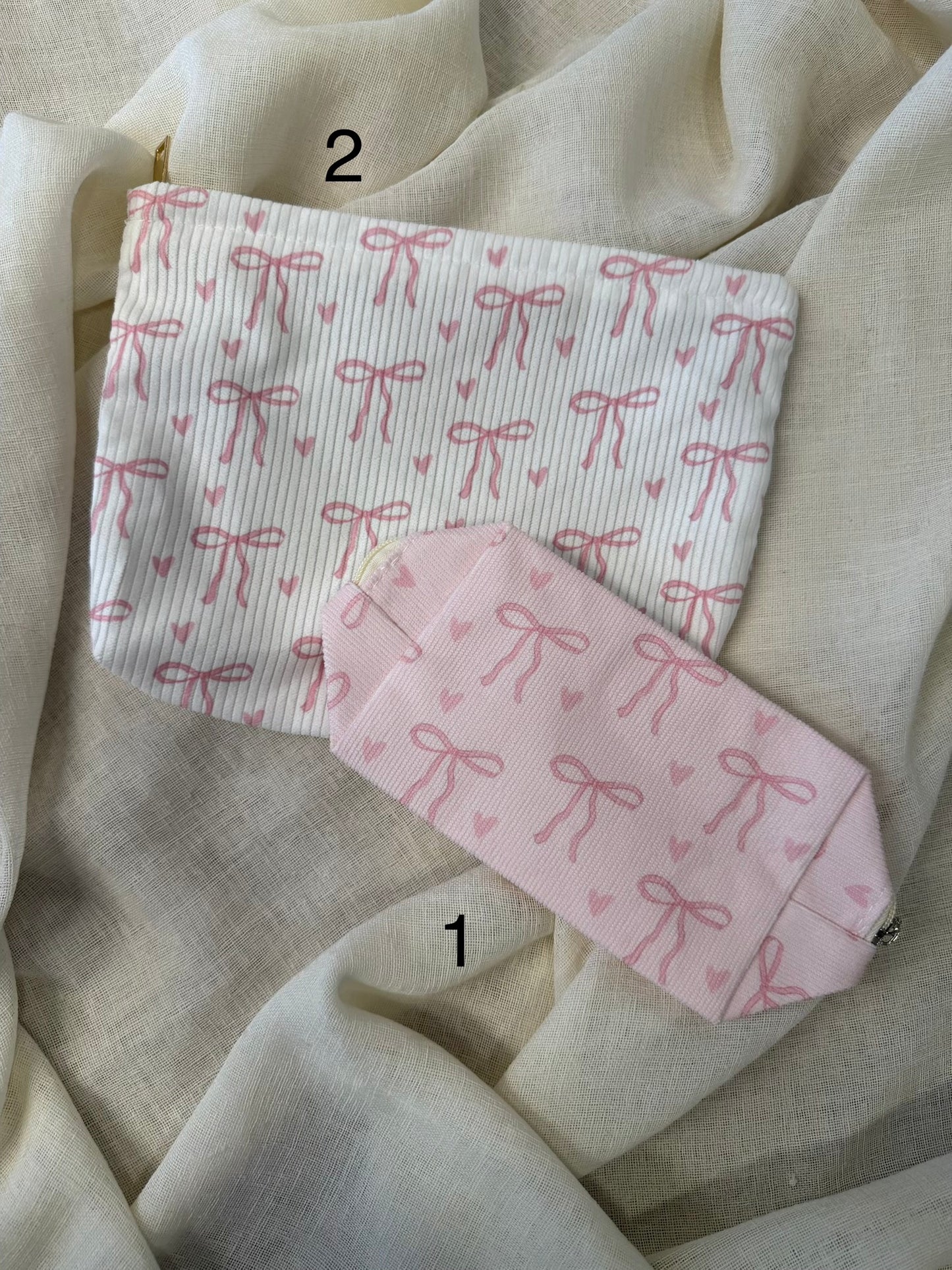 Pink makeup pouch