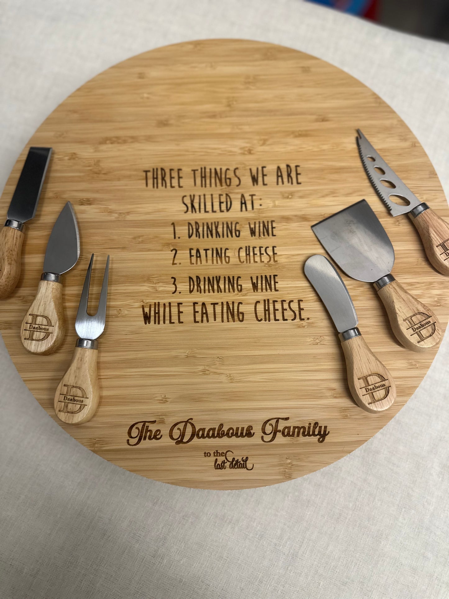 Customized Cheese Board