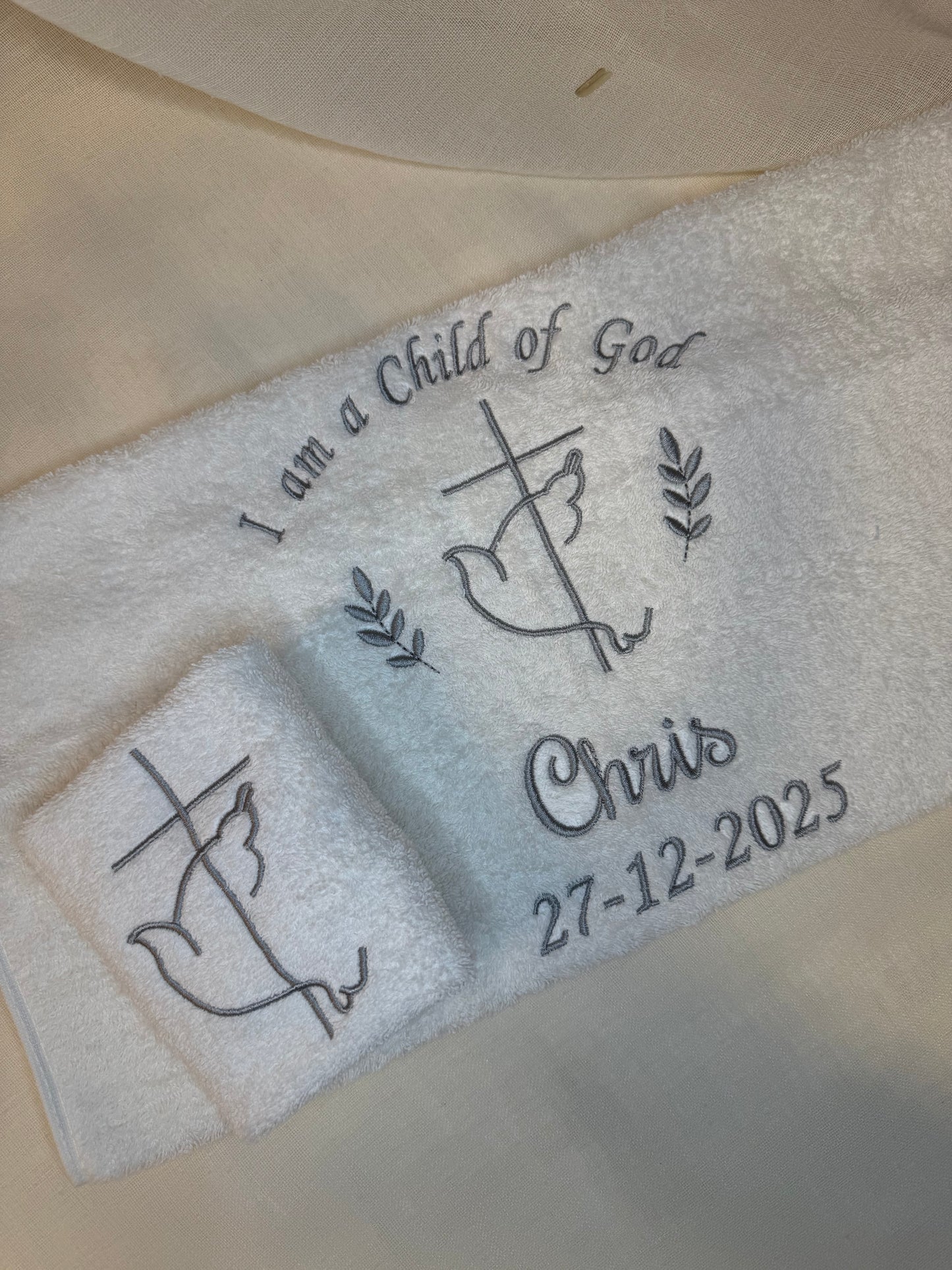 Baptism Towels set (Design 7)