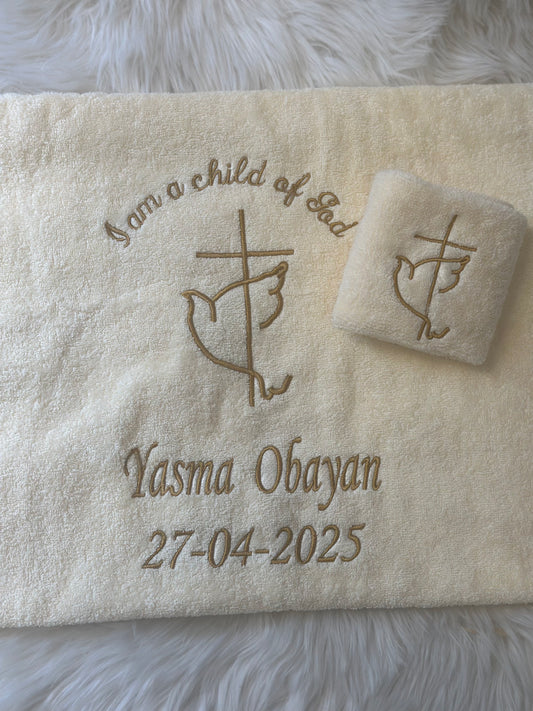 Baptism Towels set (Design 7)