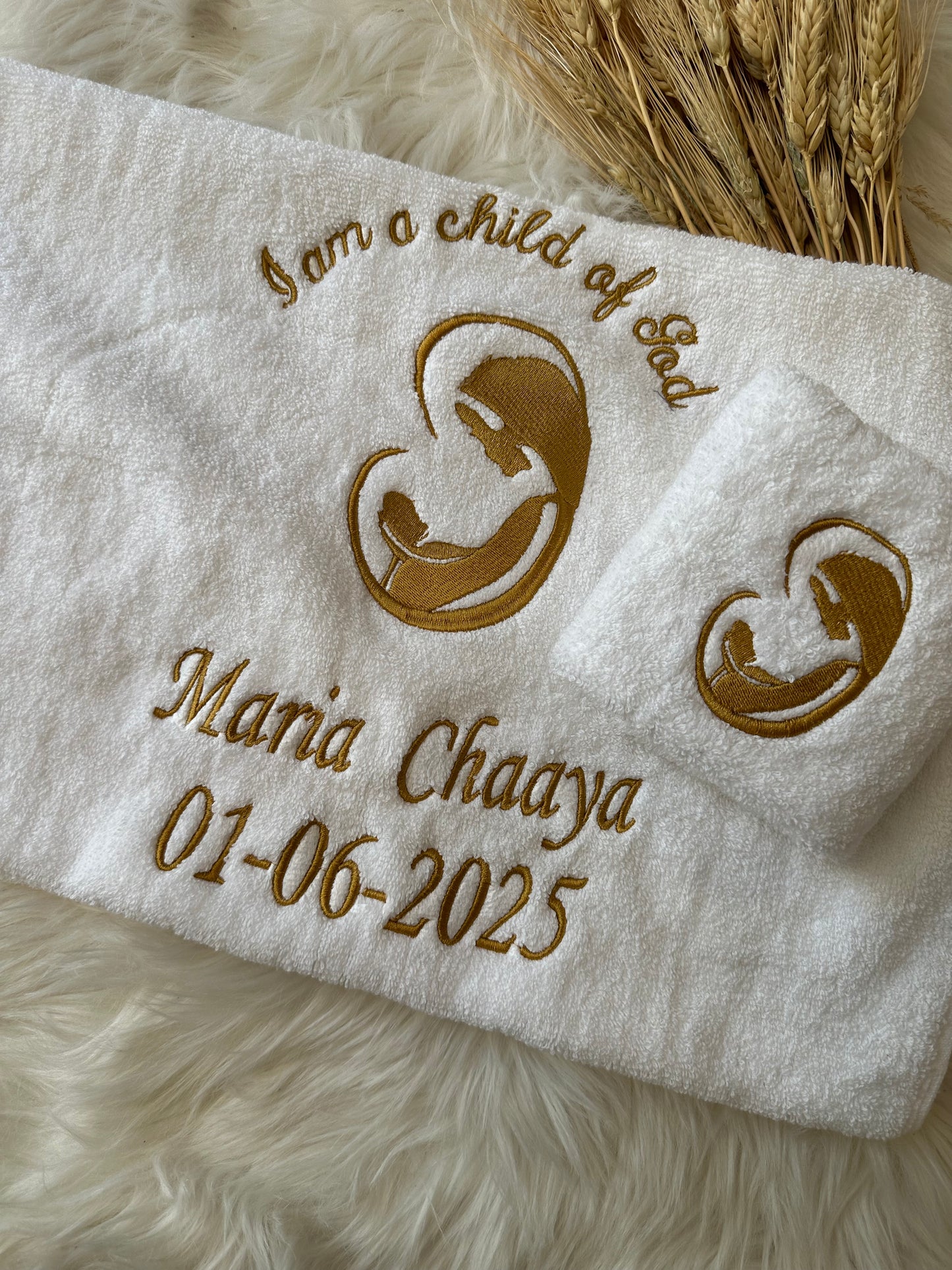 Baptism Towels set (Design 5)