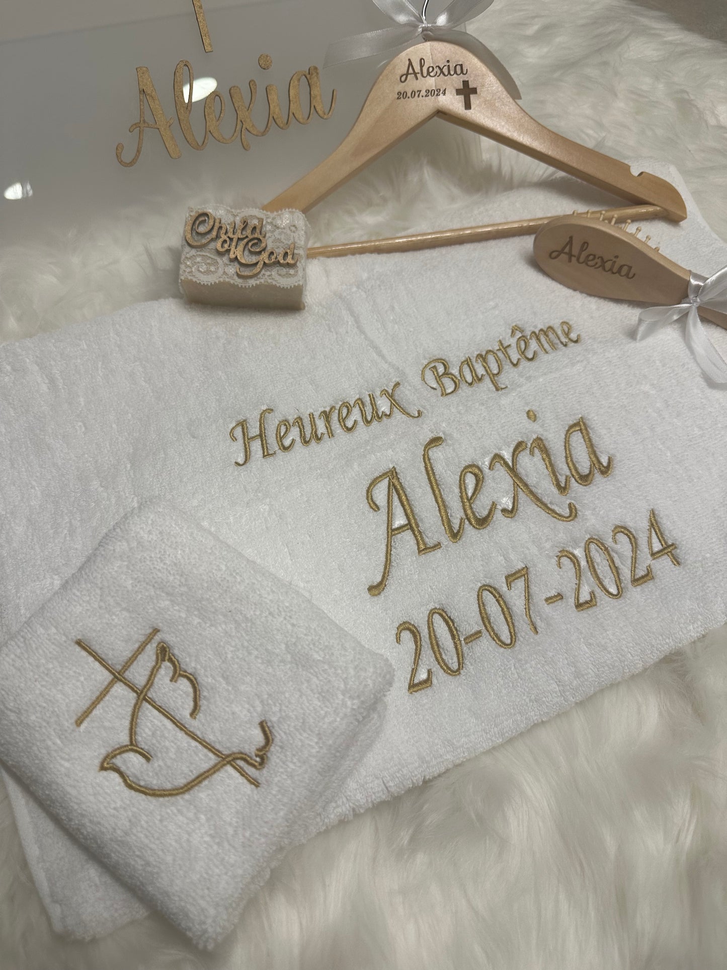 Baptism Towels set (Design 4)