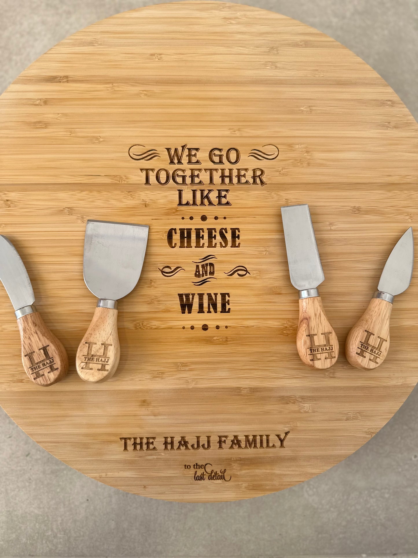 Cheese Board with knives set