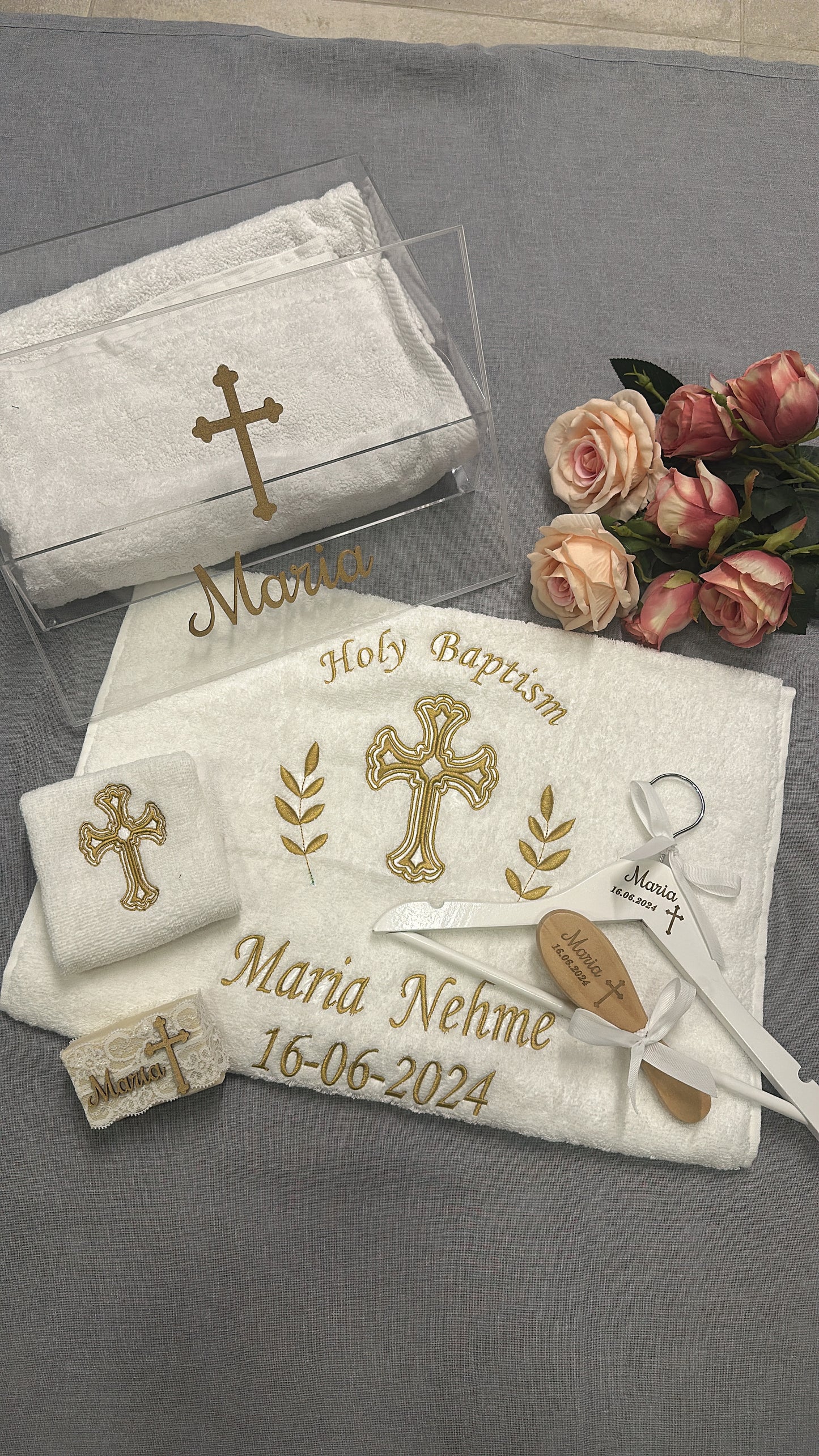 Baptism Towels set (Design 3)