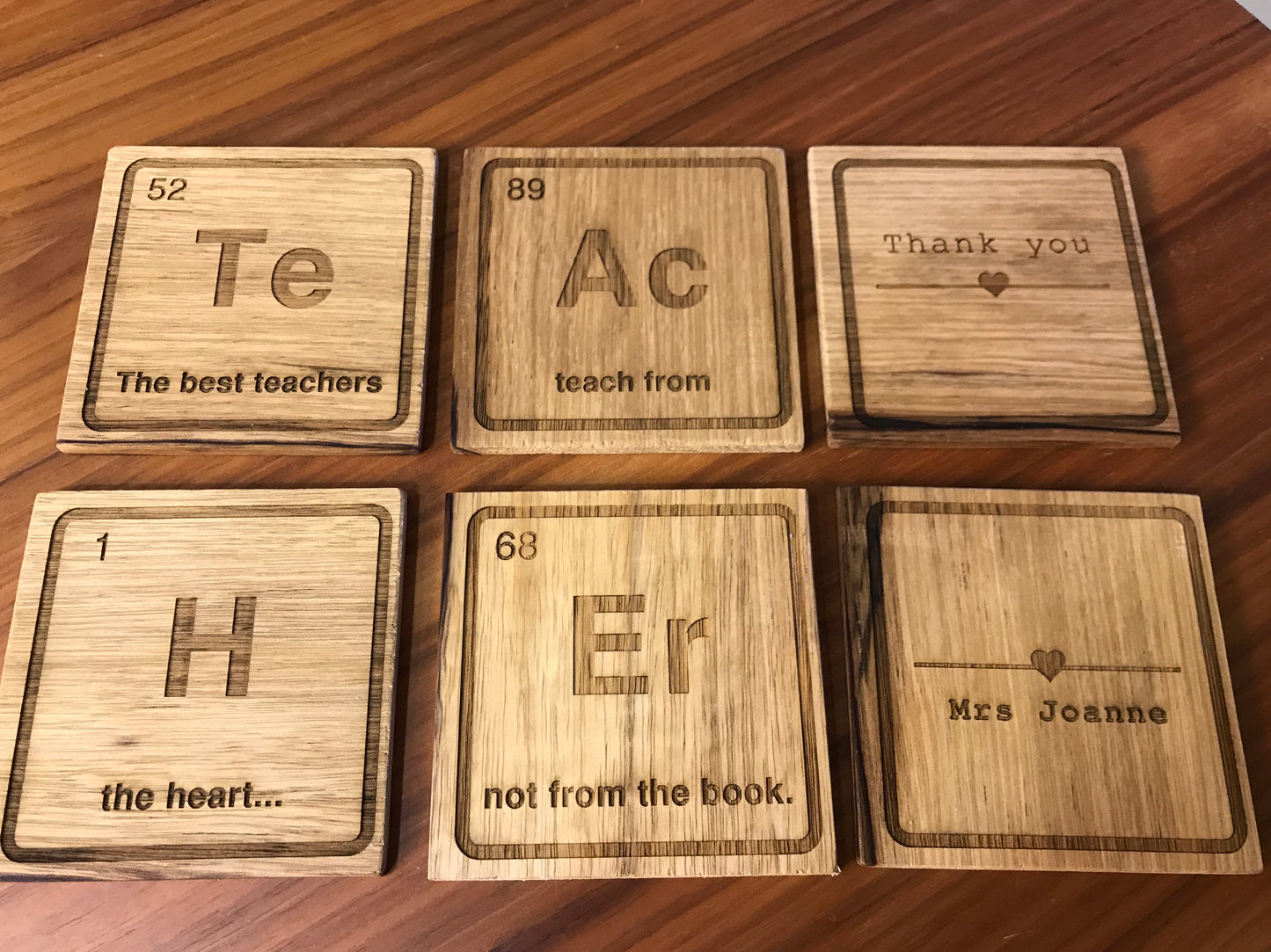 Wooden Teacher coaster