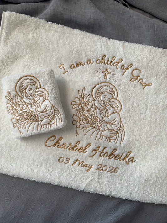 Baptism Towels set (Design 8)