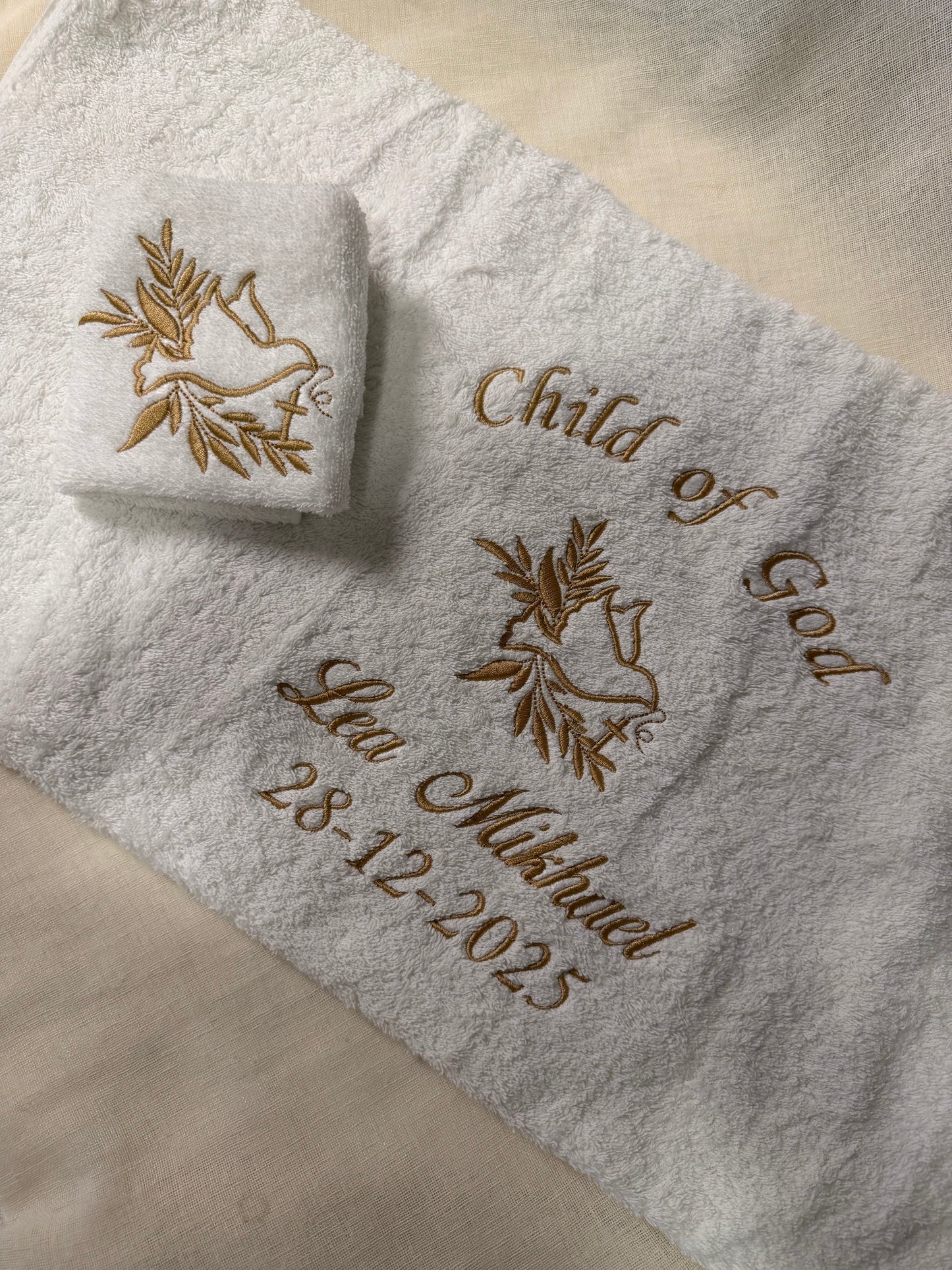 Baptism Towels set (Design 2)