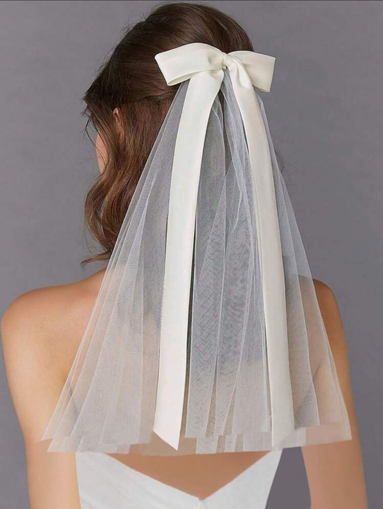 Bow - Bridal hair clip