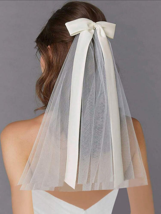 Bow - Bridal hair clip