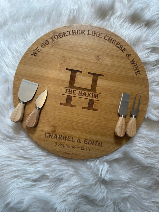 Cheese Board with knives set