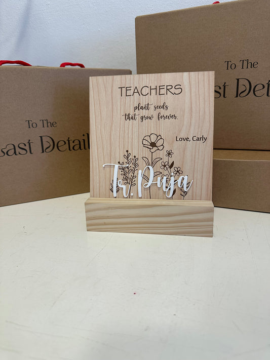 Desk Plaque for Teachers