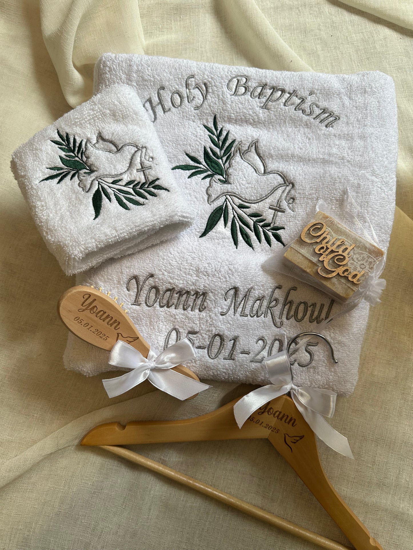 Baptism Towels set (Design 2)