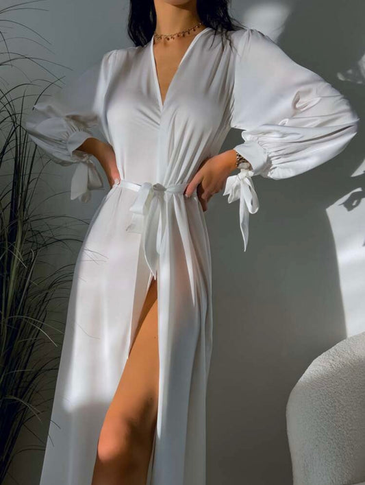 Bridal Silk Long Robe