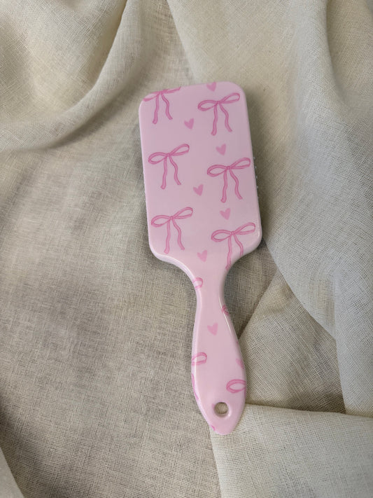 Pink hair brush