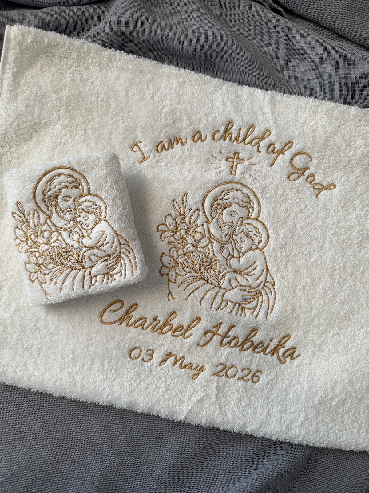 Baptism Towels set (Design 8)