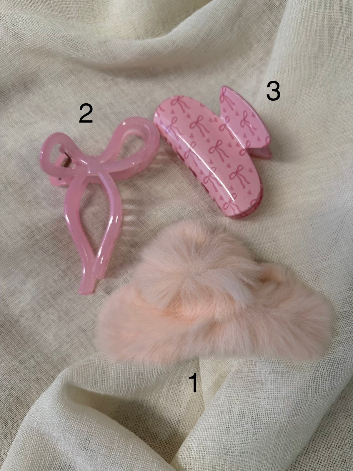 Pink clips