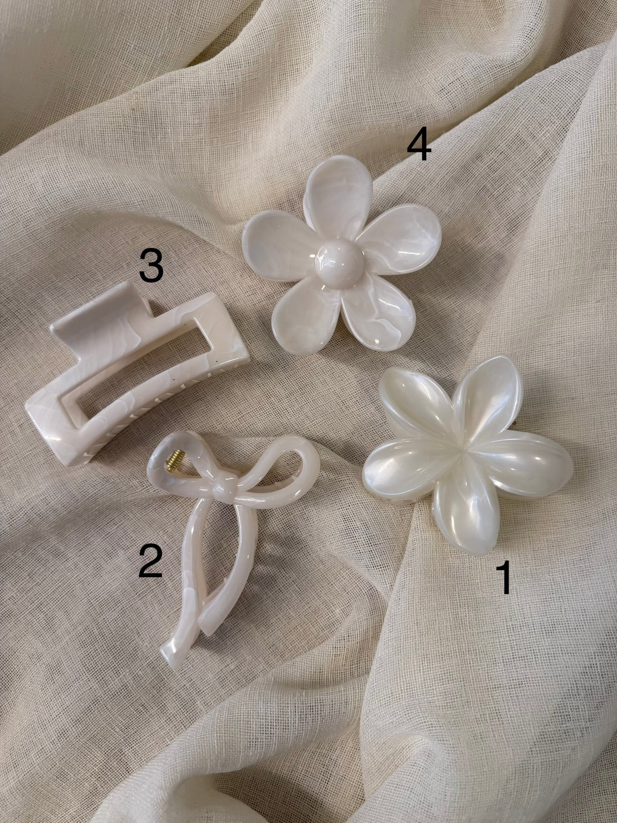 White clips